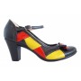 Marimea 36 Pantofi dama din piele naturala, toc de 7cm - P13423NRG